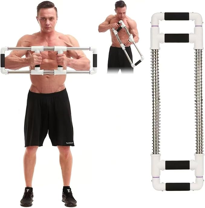 Push Down Bar Machine - Chest Expander at Home Workout Equipment, Arm Exerciser - Portable Spring