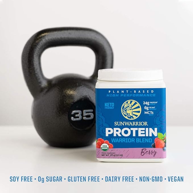 Vegan Protein Powder with BCAA | Organic Hemp Seed Protein Gluten Free Non-GMO Dairy Free Soy Sugar