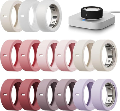15 Pack Cover Compatible with Oura Ring Gen 4/Gen 3 Horizon/Gen 3 Heritage, Anti-Scratch Silicone