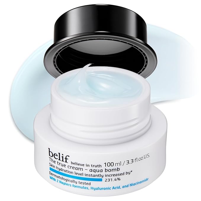 belif Aqua Bomb – Lightweight Gel Moisturizer with Niacinamide, Hyaluronic Acid & Squalane | 72H