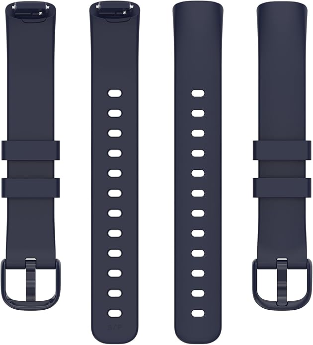 2 Pack Compatible with Fitbit Inspire 3 Bands, 15.4mm Width Soft Silicone Adjustable Sport