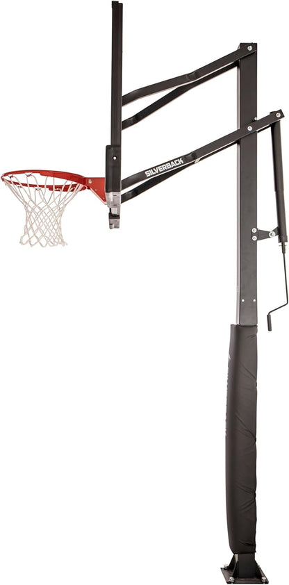 Silverback In-Ground Basketball Hoops, Adjustable Height Tempered Glass Backboard and Pro-Style Flex Rim. - Multiple Styles Available