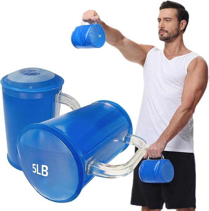 Water Dumbbells, Water Filled Training Dumbbells, Travel Weights Set, Adjustable Weights to 4-30