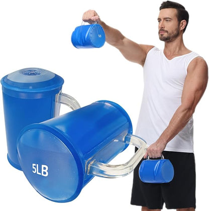 Water Dumbbells, Water Filled Training Dumbbells, Travel Weights Set, Adjustable Weights to 4-30