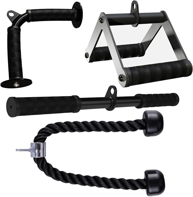 Fitarc Cable Machine Attachment Set, LAT Pulldown Attachments for Home Gym Equipment, Tricep Pull