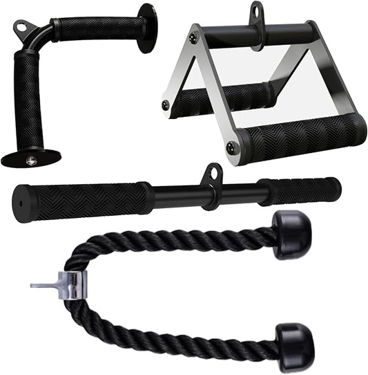 Fitarc Cable Machine Attachment Set, LAT Pulldown Attachments for Home Gym Equipment, Tricep Pull