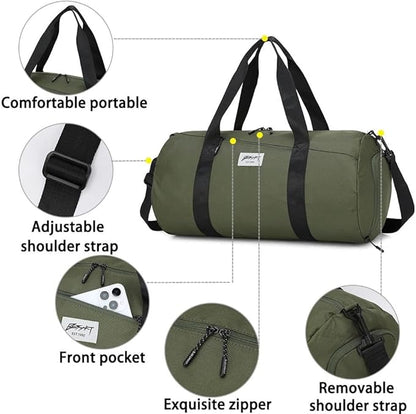 BE SMART Waterproof Mens Gym Bag with Shoe Compartment, Duffle Bags with Wet Pocket for Men