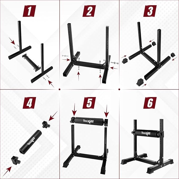 Yes4All Bulgarian Split Squat Stand - Single Leg Squat Roller & Bodyweight Training