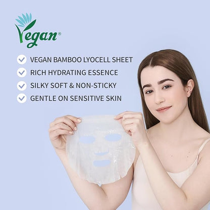 Cica Calming Mask for Face Sensitive Irritated Skin, Soothing, Moisturizing, Korean Anti Aging Face