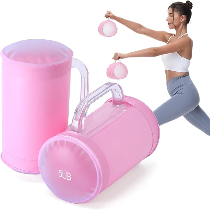 Water Dumbbells, Water Filled Training Dumbbells, Travel Weights Set, Adjustable Weights to 4-30