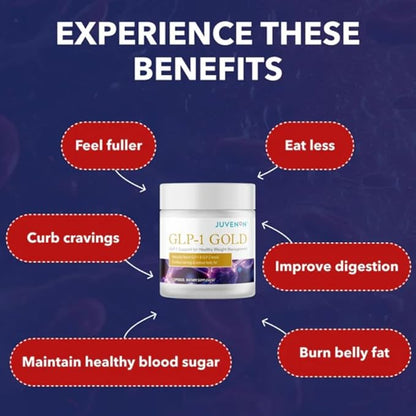 Juvenon GLP-1 Gold????Metabolic Support Supplement with CQR-300® & Eriomin????Helps Maintain