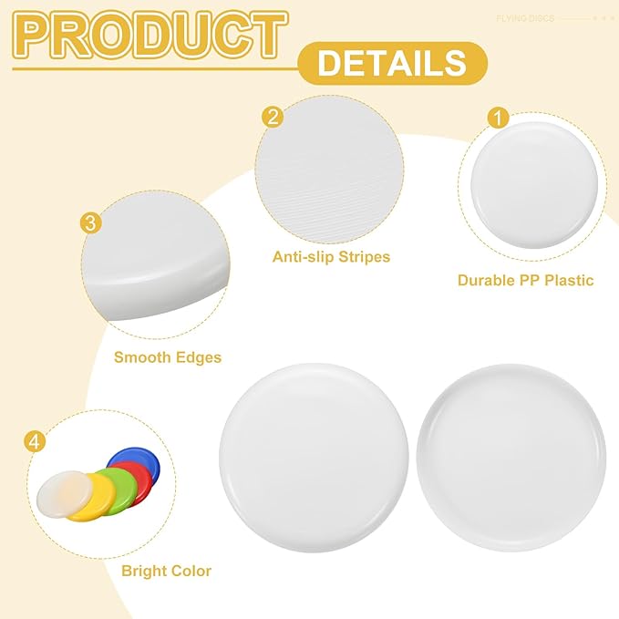 PATIKIL Flying Disc, Plastic Flying Disk Flyer for Outdoor Sports Training Playing Lawn Game
