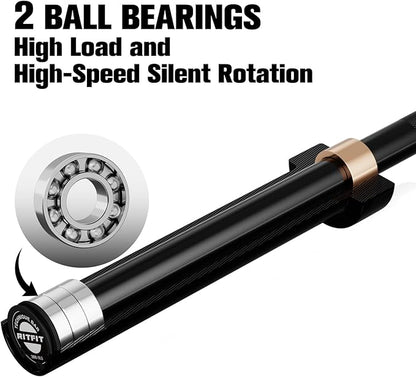 RITFIT Olympic Barbell 4ft/4.8ft/6ft - 2 Inch Weight Bar for Strength Training, Weightlifting