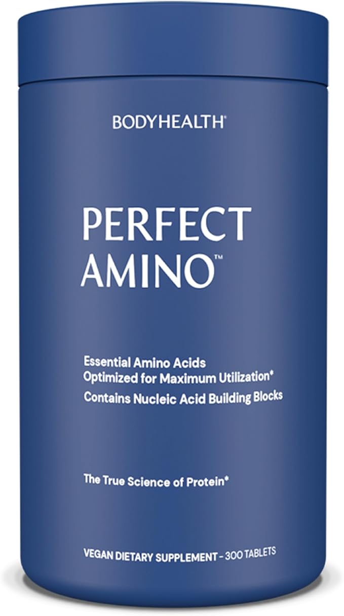 BodyHealth PerfectAmino (300 Tablets) Essential Amino Acid Supplement with BCAA and EAA, Muscle
