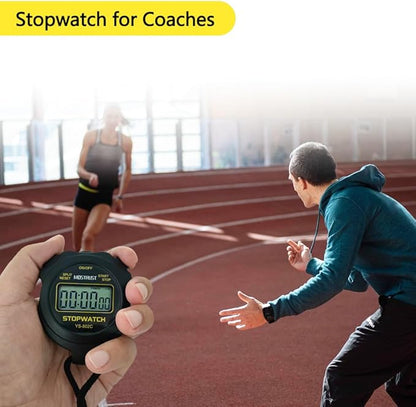 Digital Simple Stopwatch, 1/30 Lap Basic Stopwatch, No Bells, No Clock, No Alarm, Silent, Child