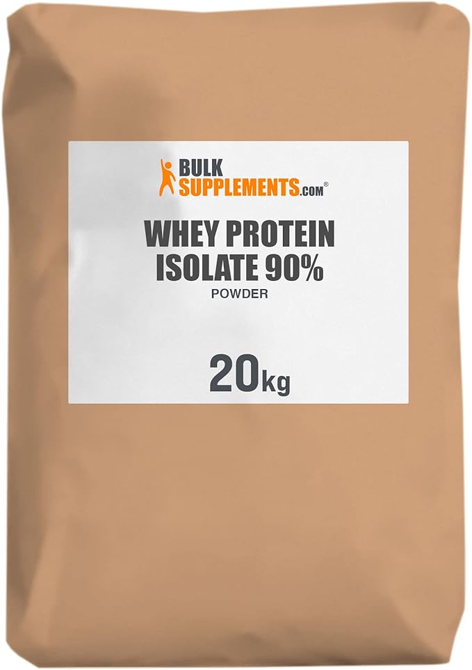 BulkSupplements.com Whey Protein Isolate Powder - Whey Protein Powder, Unsweeteneed, Unflavored &