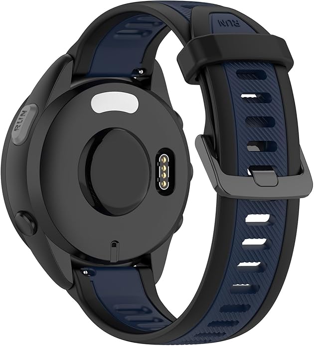 Compatible with Garmin Forerunner 165 Watch Band, 20mm Width Silicone Replacement Bands for Garmin