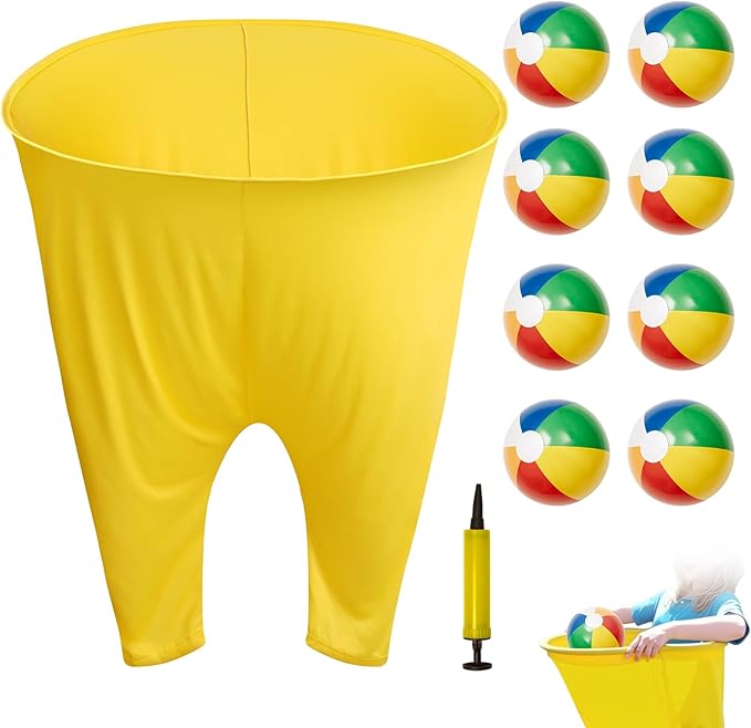 Granny Pants Yard Game Giant Outdoor Tossing Challenge Activity Set with 8 Bouncy Balls & Air Pump