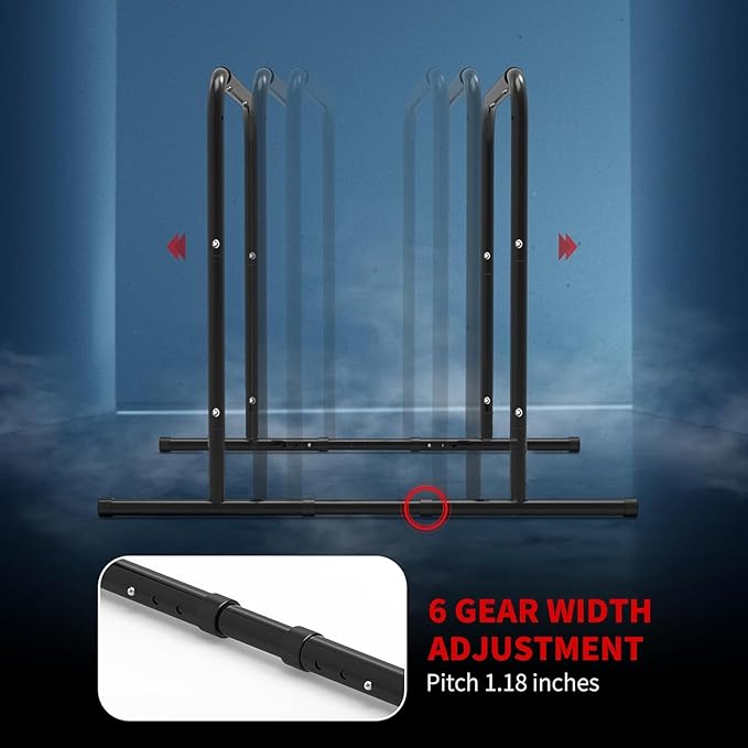 leikefitness Pull Up Dip Station Strength Training Dip Stands Station Tricep Dips Push-Ups For Home