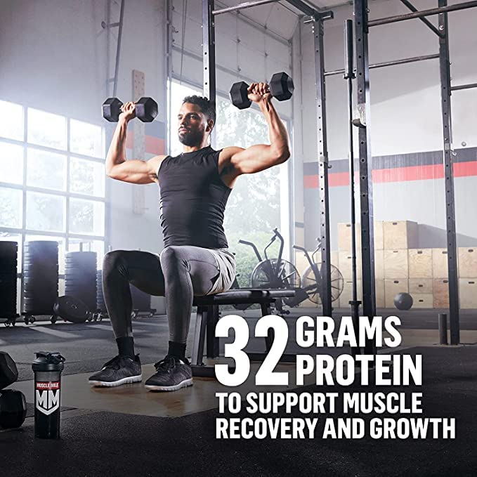 Muscle Milk Genuine Protein Powder, Chocolate, 4.94 Pound, 32 Servings, 32g Protein, 2g Sugar
