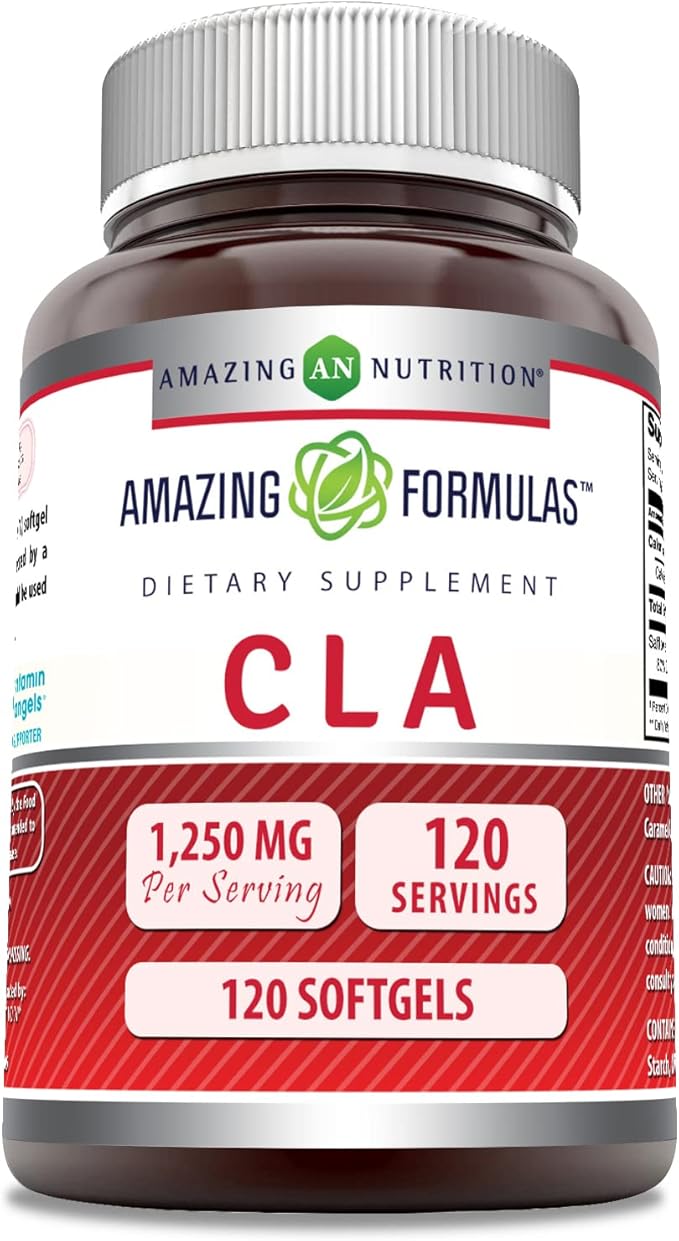 Amazing Formulas CLA (Conjugated Linoleic Acid) 1250 Mg | Softgels Supplement | Non-GMO |