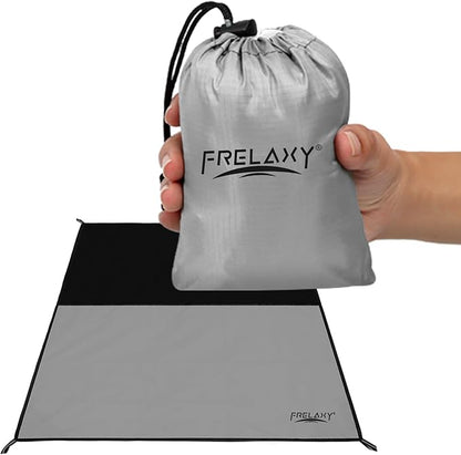Frelaxy Pocket Picnic Blanket, Waterproof Sandproof Beach Mat, Compact Camping Tarp for Festivals