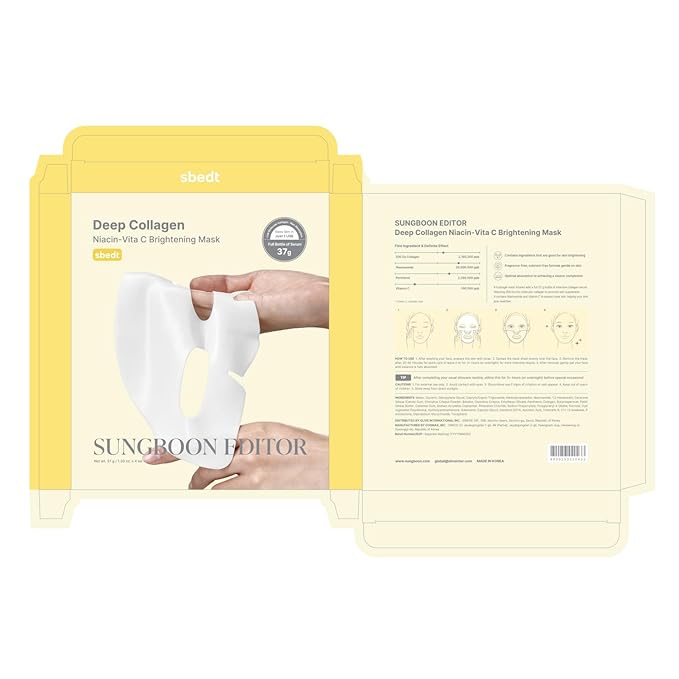 SUNGBOON EDITOR Deep Collagen Niacin-Vita C Overnight Mask 37gx4ea | Real Collagen 2,160,000PPB