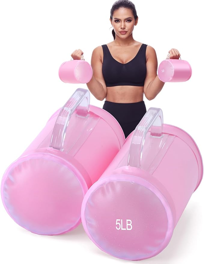 Water Dumbbells, Water Filled Training Dumbbells, Travel Weights Set, Adjustable Weights to 4-30