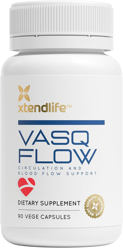 Xtendlife VasQFlow Natural Nitric Oxide Booster Supplement - Circulation & Blood Flow Support with