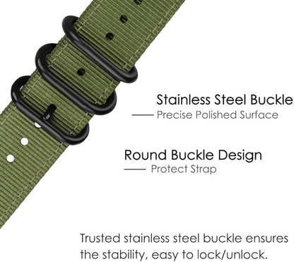 FINTIE Bands Compatible with Fitbit Versa 2/1 / Lite Edition, Soft Nylon Replacement Strap