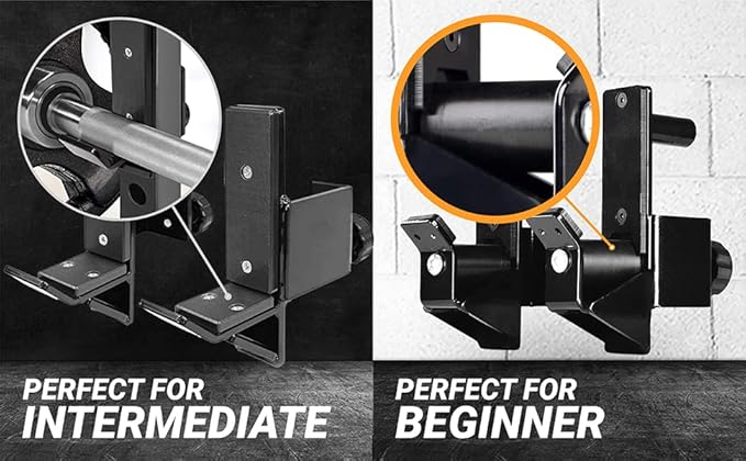 Yes4All Power Rack J-Hooks & Attachments ??Heavy Duty Barbell Holders Compatible with 2x2 & 3x3