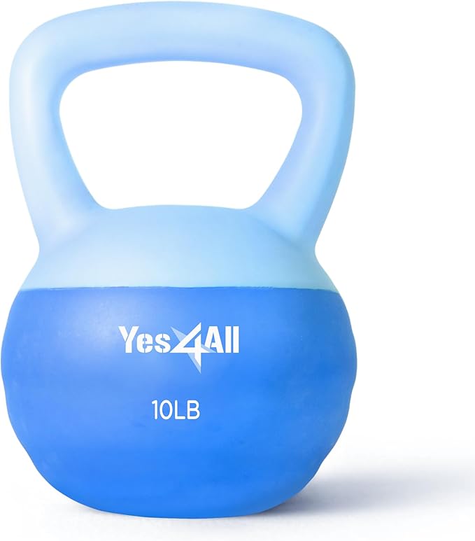 Yes4All Soft Kettlebell, PVC Kettlebells Exercise Weights & Color-Coded Strength Training