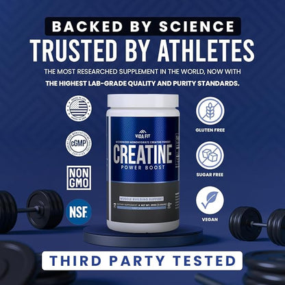 Micronized Creatine Monohydrate Powder, Vegan Creatine Powder Unflavoured, Supplements for Men