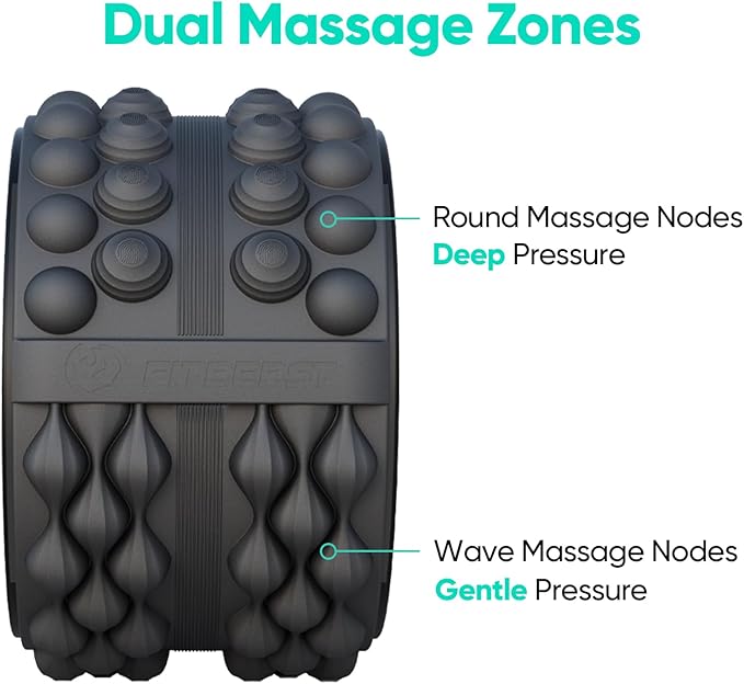 FitBeast Back Roller, Back Wheel Foam Roller - Targeted Muscle Roller for Deep Tissue Massage, Back