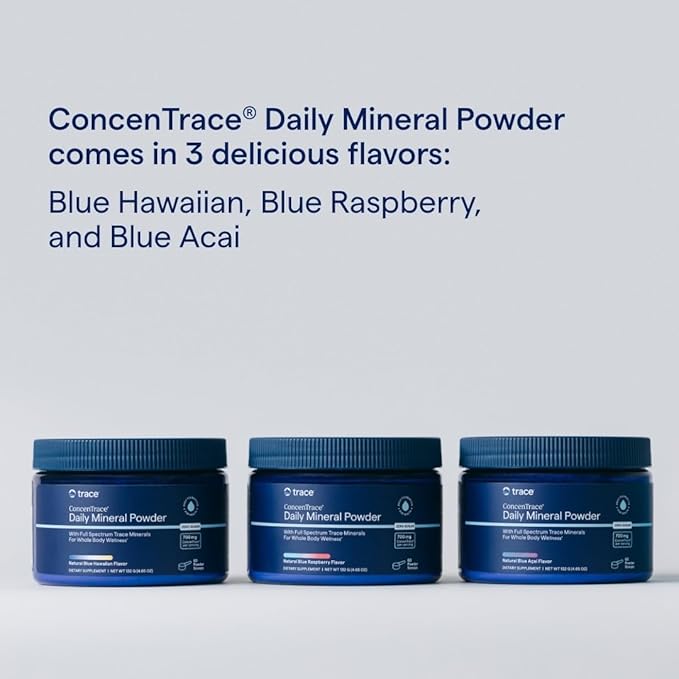 Trace Minerals ConcenTrace Daily Mineral Powder - Supports Energy, Digestion, Bone Health - 70+
