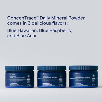Trace Minerals ConcenTrace Daily Mineral Powder - Supports Energy, Digestion, Bone Health - 70+