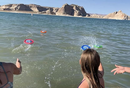 Disc - Water Disc Toy for Spring & Summer Fun - Skips, Slides, Jumps - Pools, Beaches & Backyards