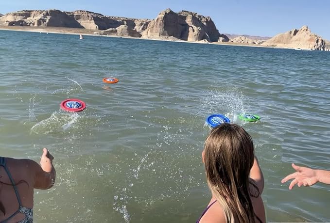 Disc - Water Disc Toy for Spring & Summer Fun - Skips, Slides, Jumps - Pools, Beaches & Backyards