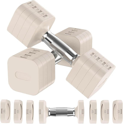 22LBS Adjustable Dumbbells Set, Adjustable Weight Dumbbells with 4 Levels 4.4lb, 6.6lb, 8.8lb