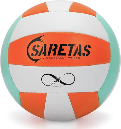 Beach/Water/Sand Volleyballs, Outdoor/Indoor Official Size, Soft Touch Volleyball for Beginners