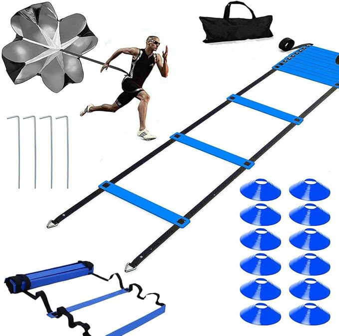 20ft Sports Agility Ladder, Agility Training Equipment for Football, Exercise, Tennis, Legs Workout