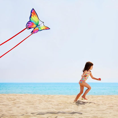 Butterfly Kites for Kids & Adults, Easy to Fly Design with Long Tail for Stability, for Kids Ages