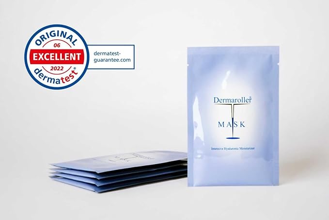 Dermaroller, Silk Face Masks Intensive Hyaluronic Acid Moisturizer with Matriyxl 3000 Tocopherol