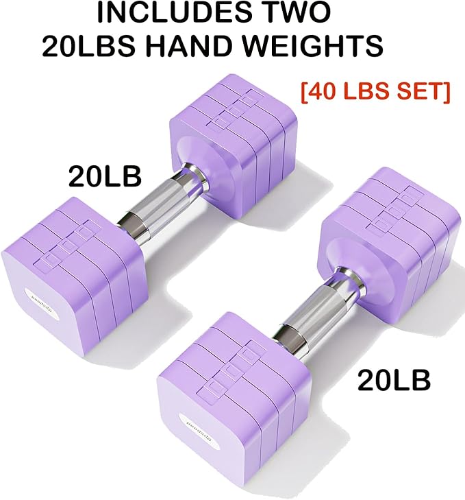 15LB 20LB 40LB 50LB Adjustable Dumbbell Set Free Weights Dumbbells Set for Women Men Hand Weights