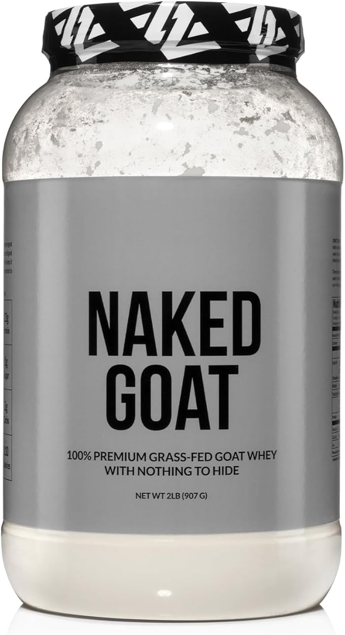 NAKED Goat - Pasture Fed Goat Whey Protein Powder from Small-Herd Wisconsin Dairies, 2Lb Bulk, GMO