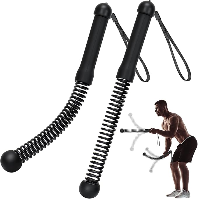 TRELC Upgrade Weighted Ropeless Battle Ropes, 2PCS Cordless Battle Rope for Home Gym, HIIT