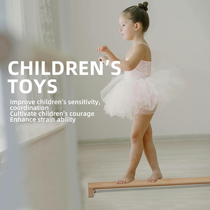 Versatile 40 Inch Beech Wood Balance Beam for Home Use - Enhance Balance, Ankle Strengthener Foot