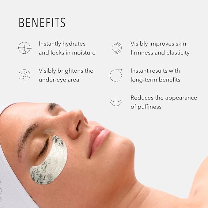 HydroPeptide PolyPeptide Collagel Eye Masks, Line-Lifting Hydrogel Under Eye Patch, Firmer