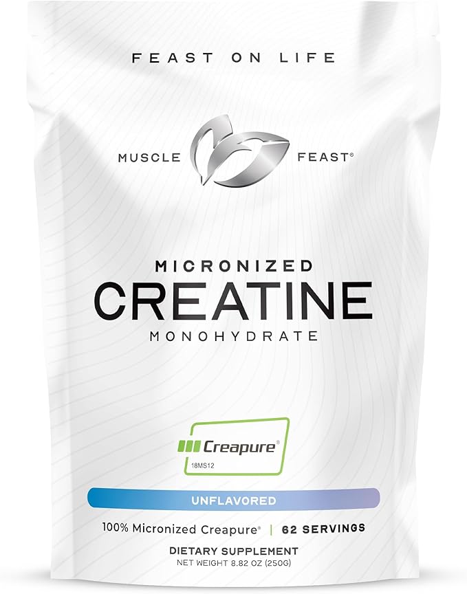 Muscle Feast Creapure - Micronized Creatine Monohydrate Powder | Premium Pre-Workout or