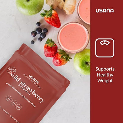USANA Nutrimeal Meal Replacement Shake - Wild Strawberry - NON-GMO - Gluten Free - Low Glycemic